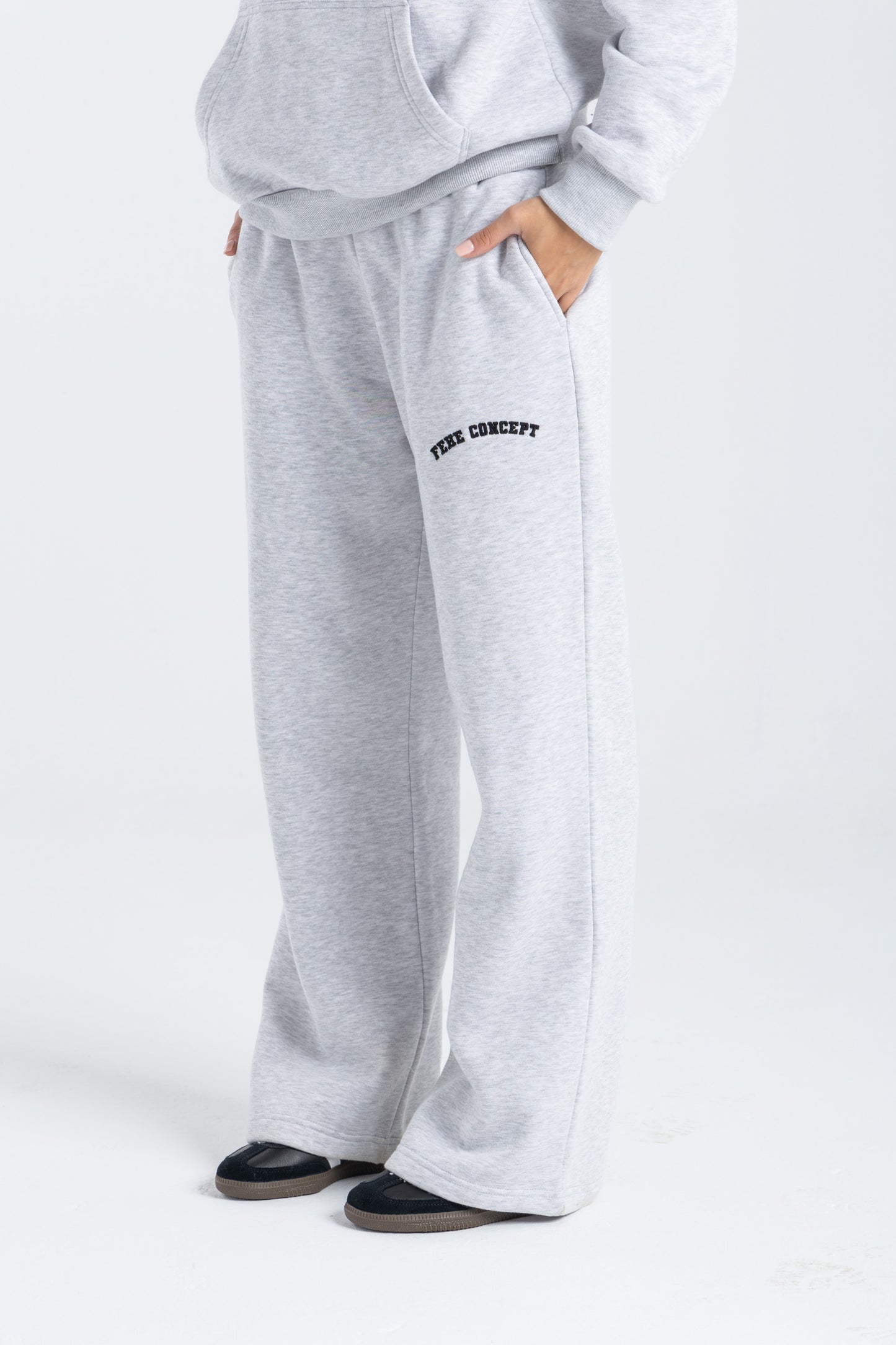 FEHE CONCEPT CLUB STRAIGHT LEG SWEATPANTS IN HEATHER GREY