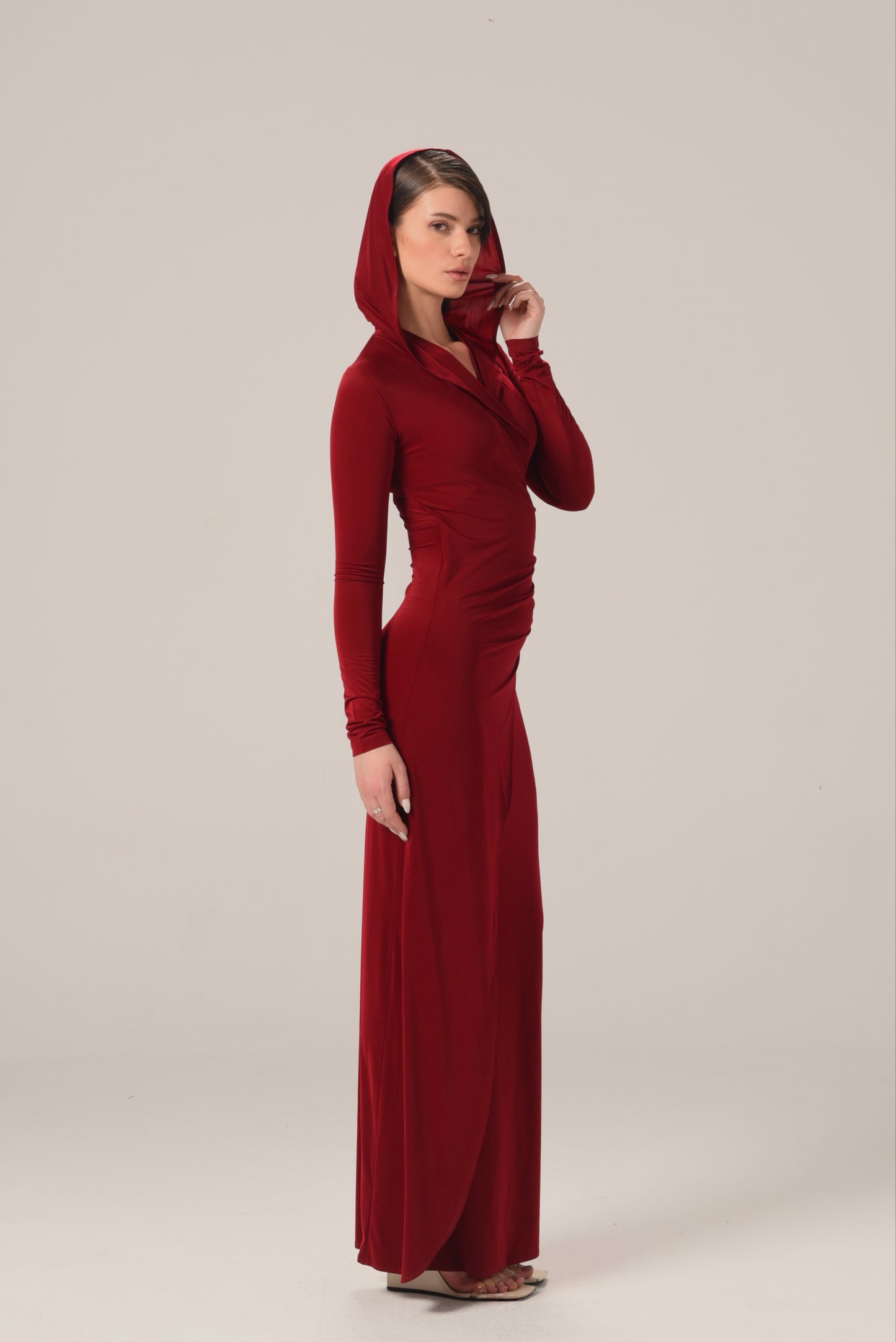 The MAYA Dress in Ruby Red