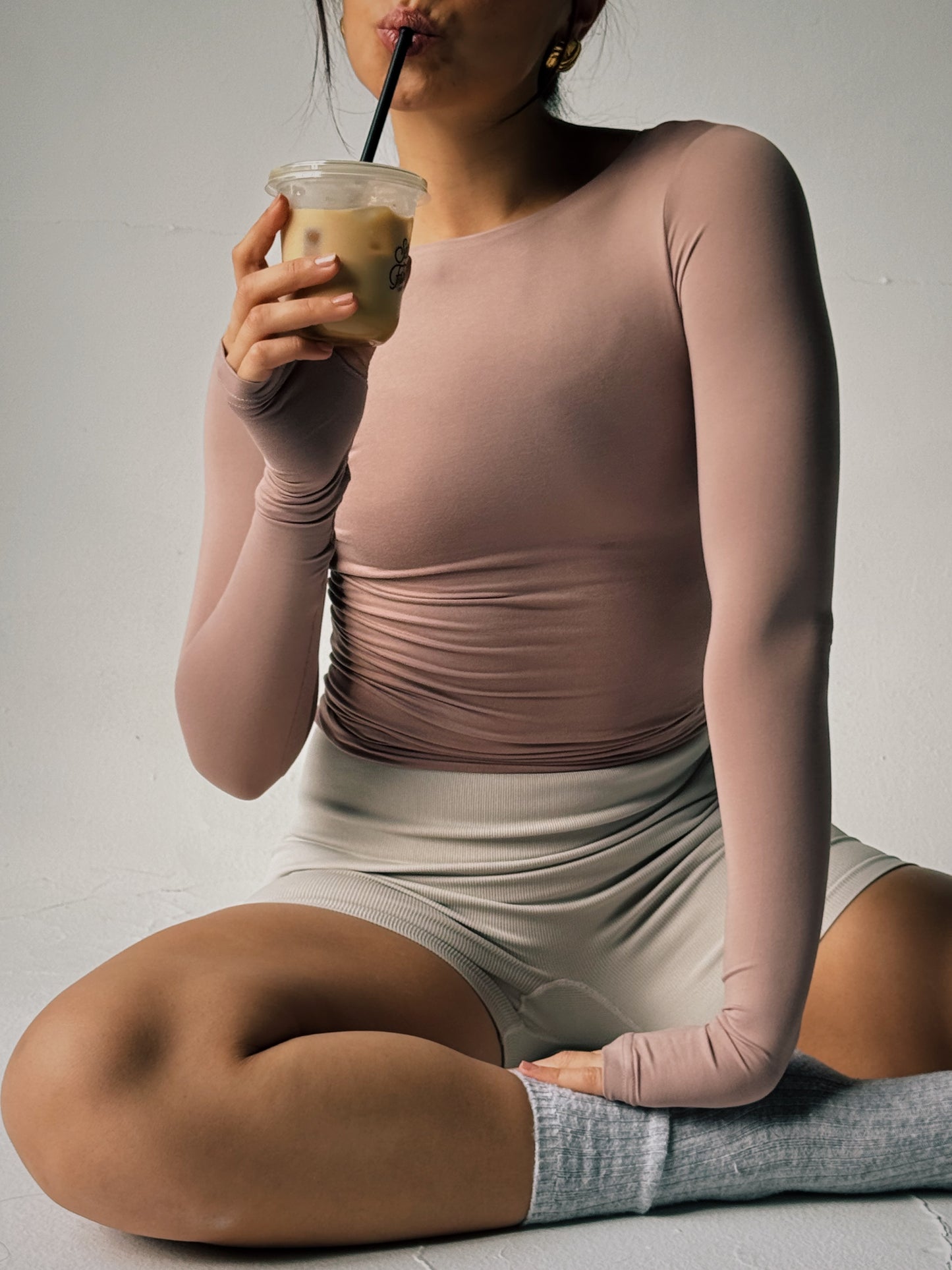 BOAT NECK TOP IN NUDE