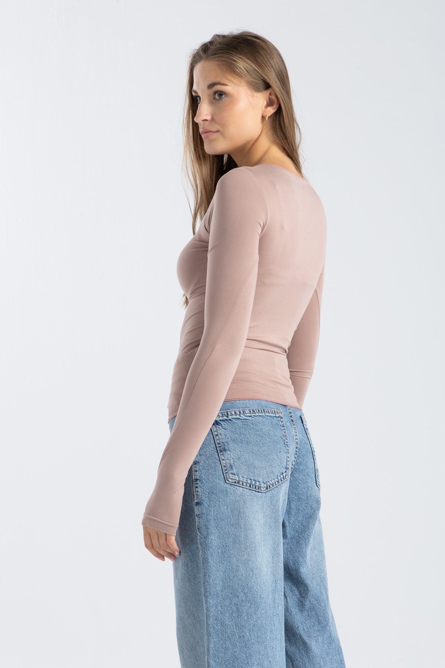 BOAT NECK TOP IN NUDE