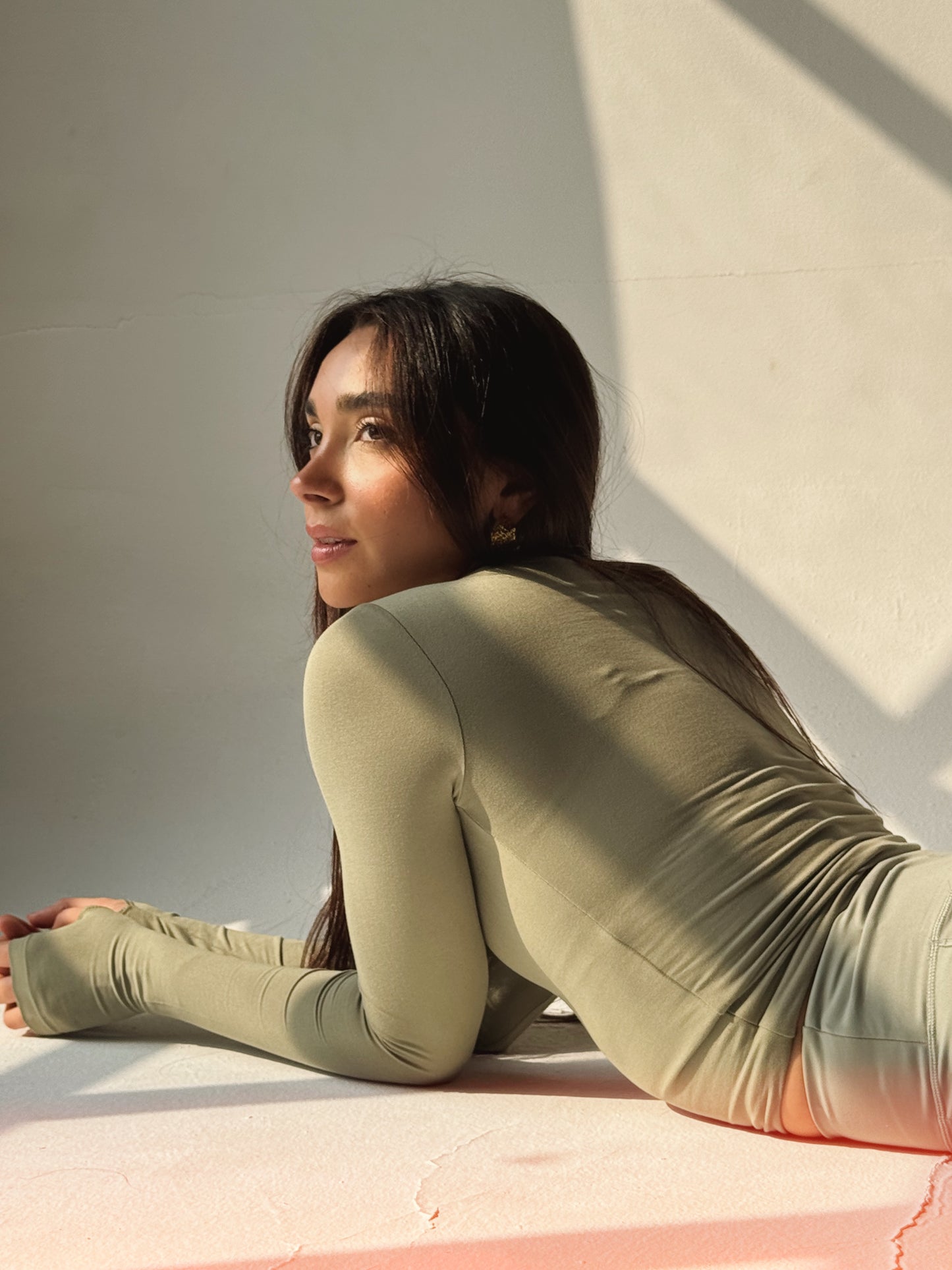 BOAT NECK TOP IN MATCHA