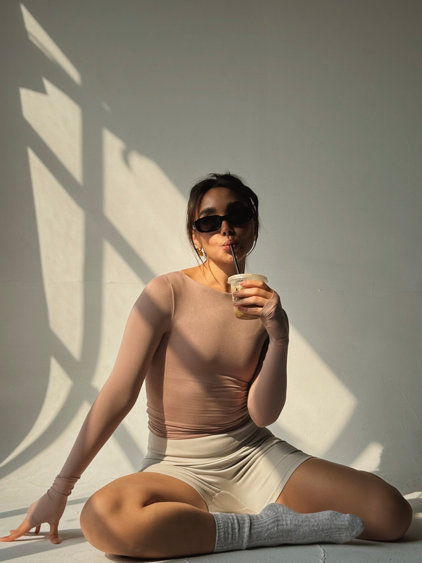 BOAT NECK TOP IN NUDE