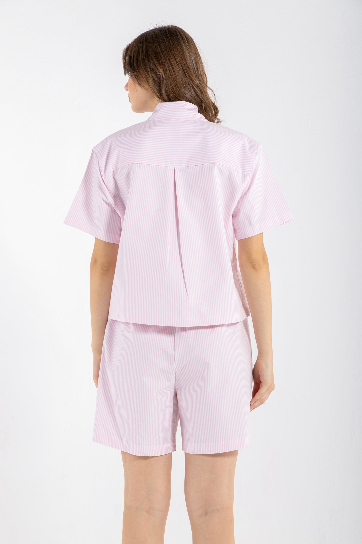 STRIPED SHORTS IN PINK