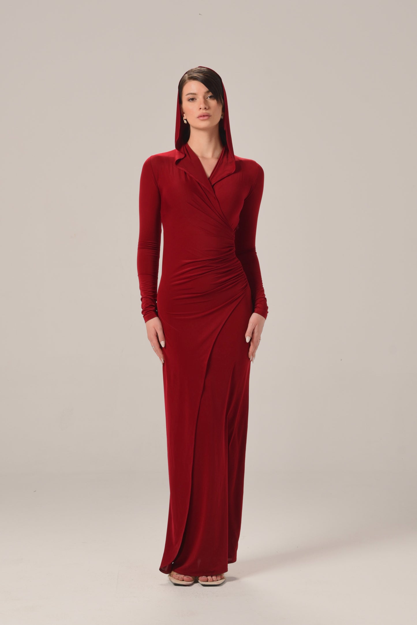 The MAYA Dress in Ruby Red