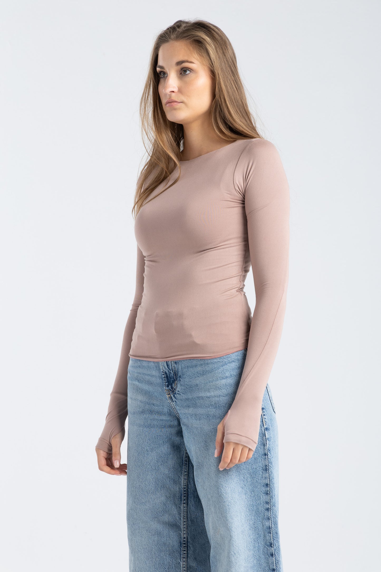 BOAT NECK TOP IN NUDE