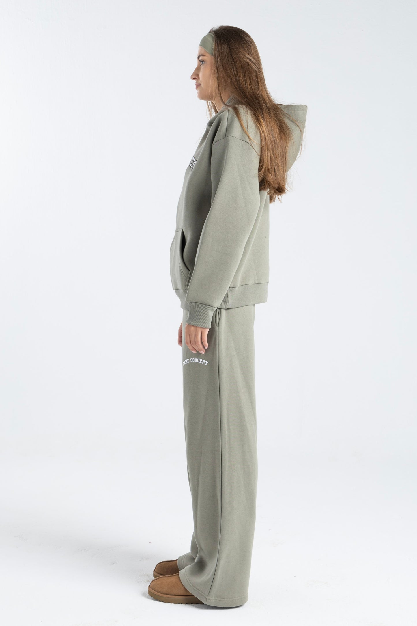 FEHE CONCEPT CLUB STRAIGHT LEG SWEATPANTS IN KHAKI