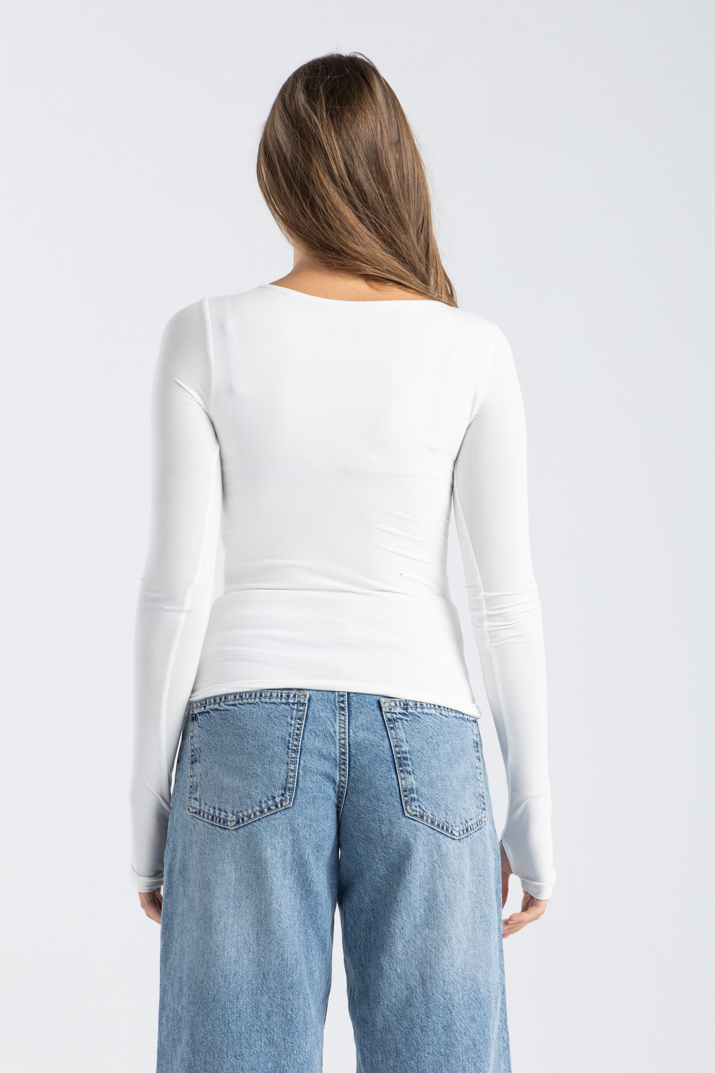 BOAT NECK TOP IN WHITE