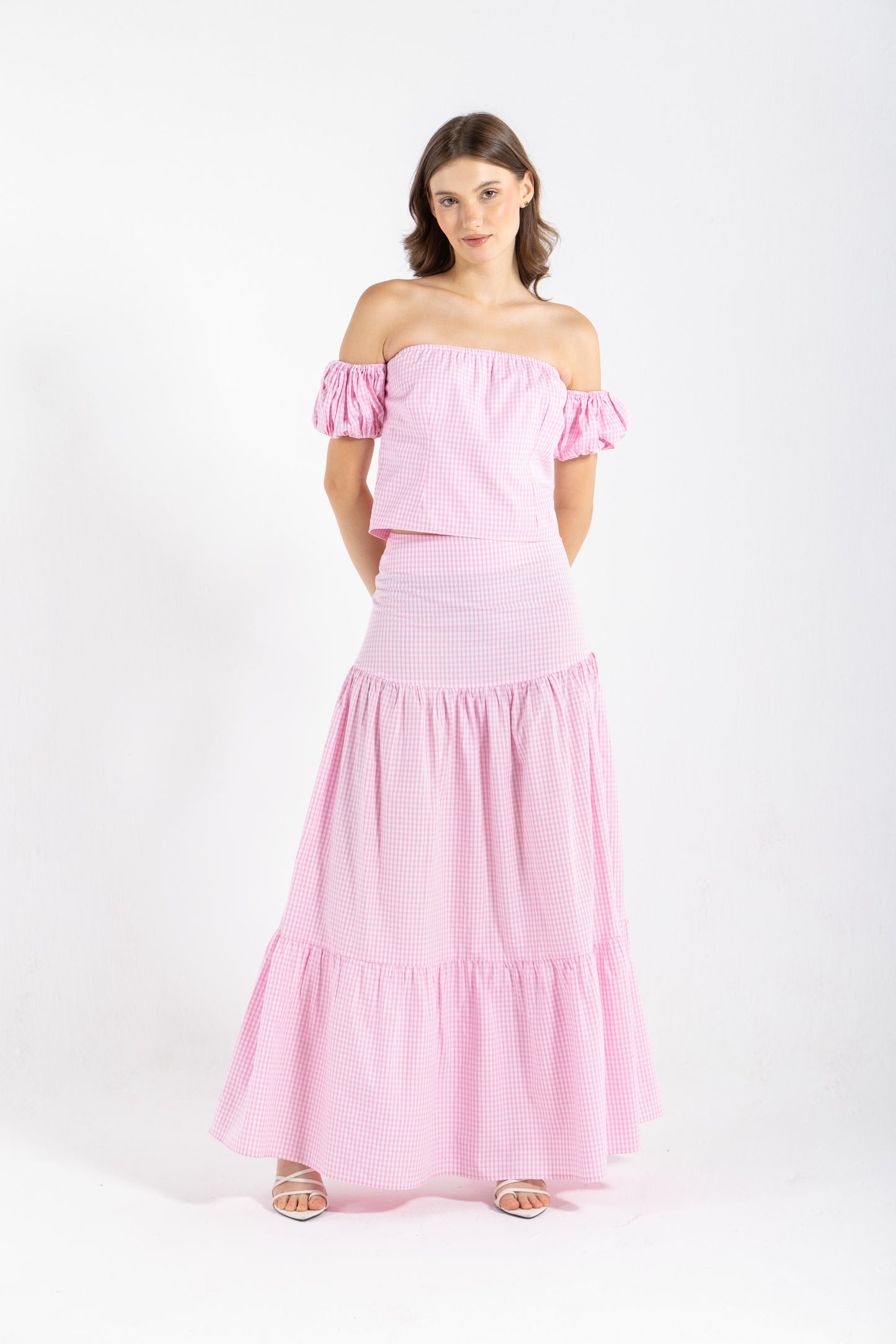 GINGHAM PINKY SKIRT