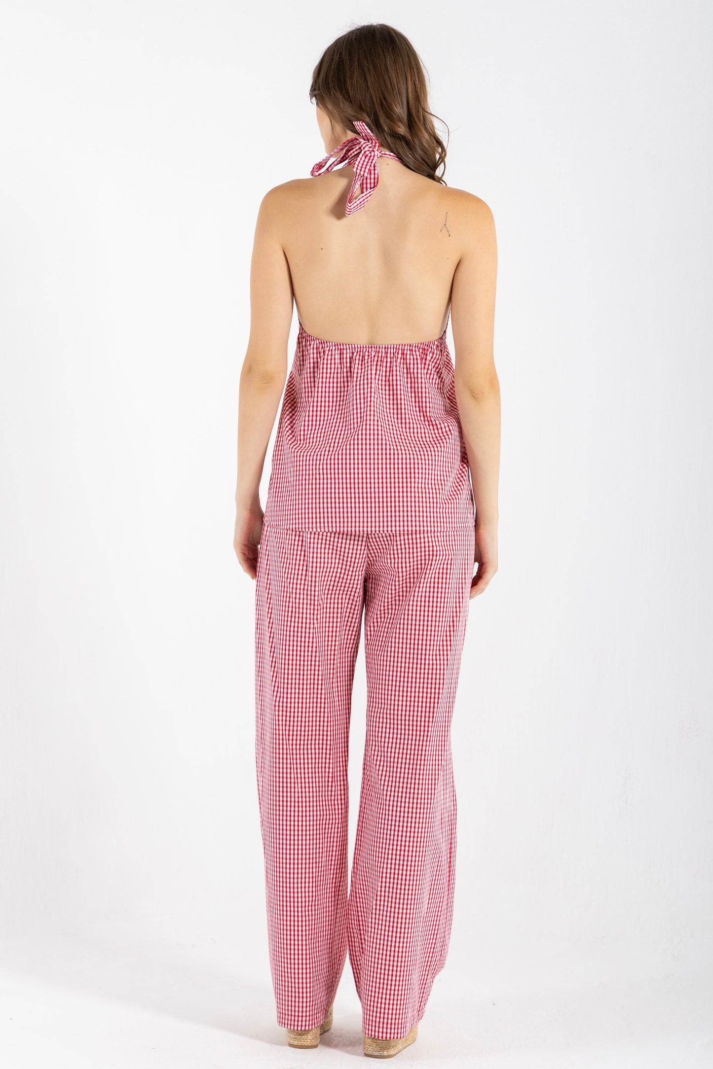 HALTER GINGHAM RED SET