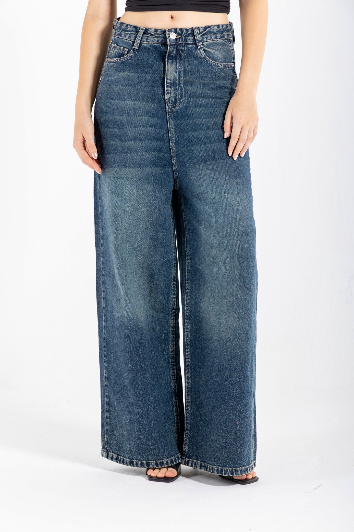 Long & Loose Dark Wash Denim