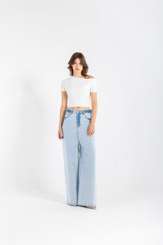 Long & Loose Light Wash Denim