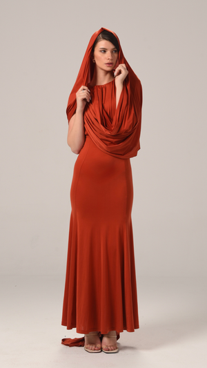 The CANDRA Dress in Pumpkin