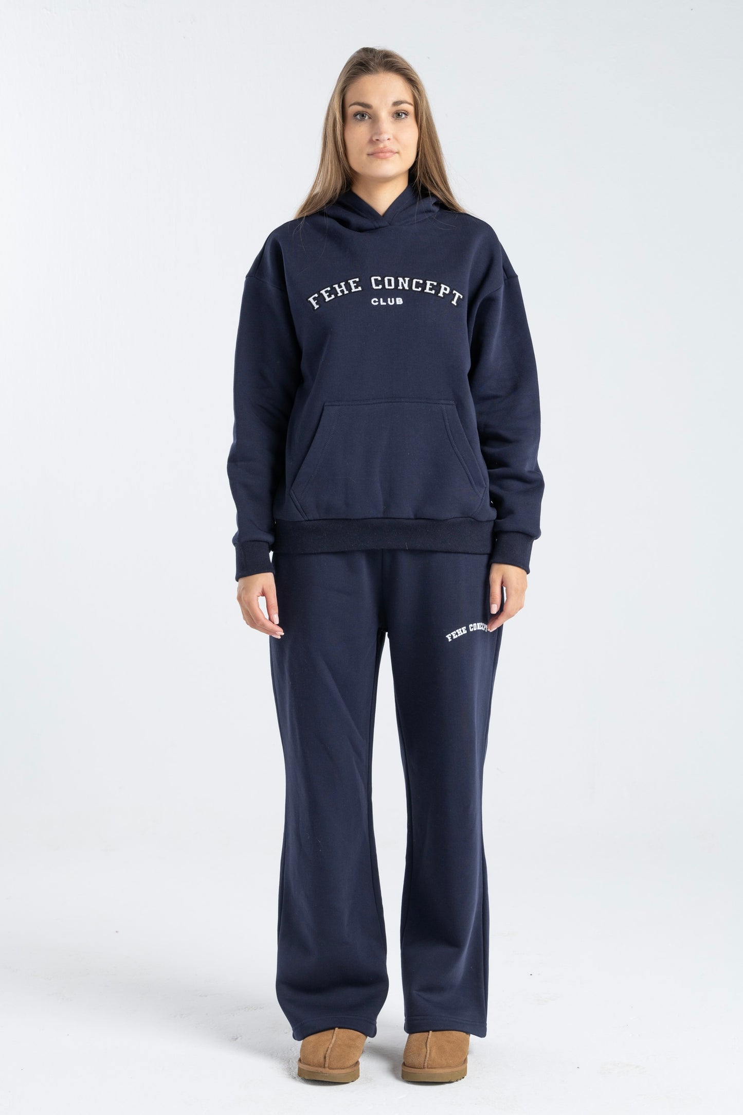 FEHE CONCEPT CLUB STRAIGHT LEG SWEATPANTS IN NAVY BLUE