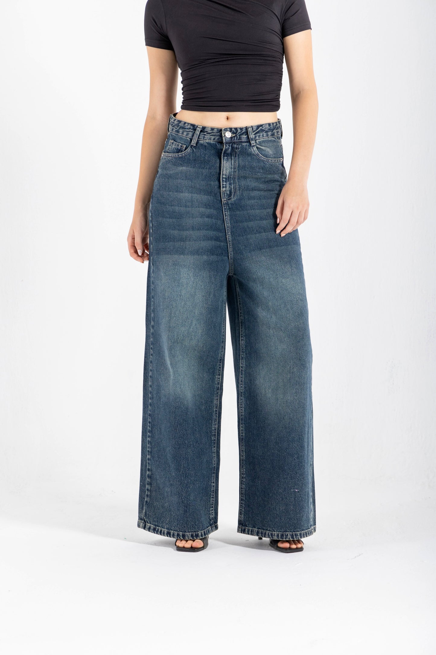 Long & Loose Dark Wash Denim