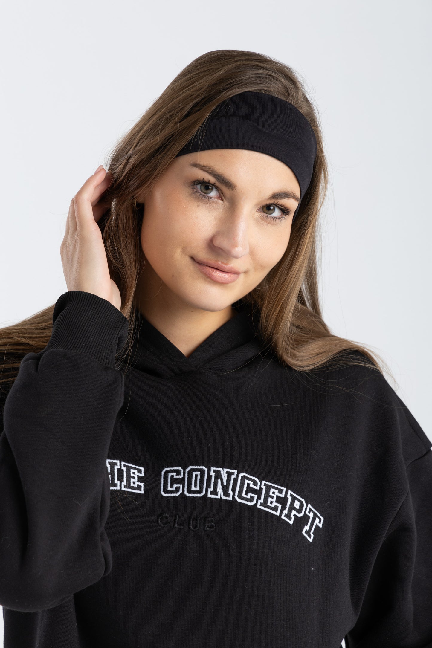 FEHE CONCEPT CLUB OVER SIZED HOODIE IN BLACK