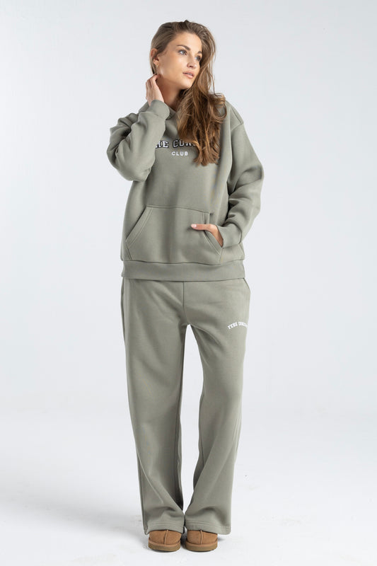 FEHE CONCEPT CLUB STRAIGHT LEG SWEATPANTS IN KHAKI
