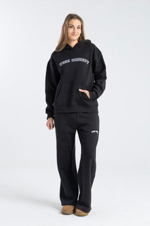 FEHE CONCEPT CLUB OVER SIZED HOODIE IN BLACK