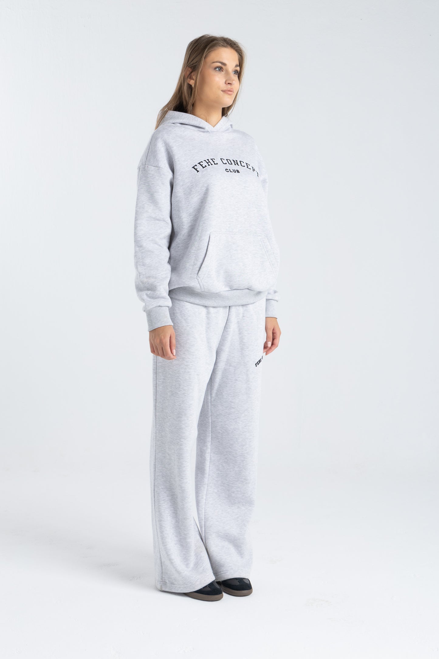 FEHE CONCEPT CLUB OVER SIZED HOODIE IN HEATHER GREY