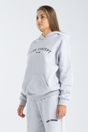 FEHE CONCEPT CLUB OVER SIZED HOODIE IN HEATHER GREY