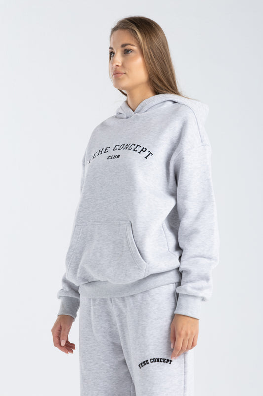 FEHE CONCEPT CLUB OVER SIZED HOODIE IN HEATHER GREY