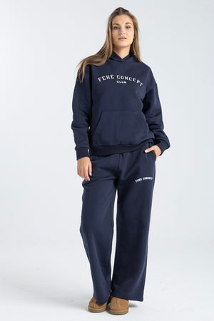 FEHE CONCEPT CLUB STRAIGHT LEG SWEATPANTS IN NAVY BLUE