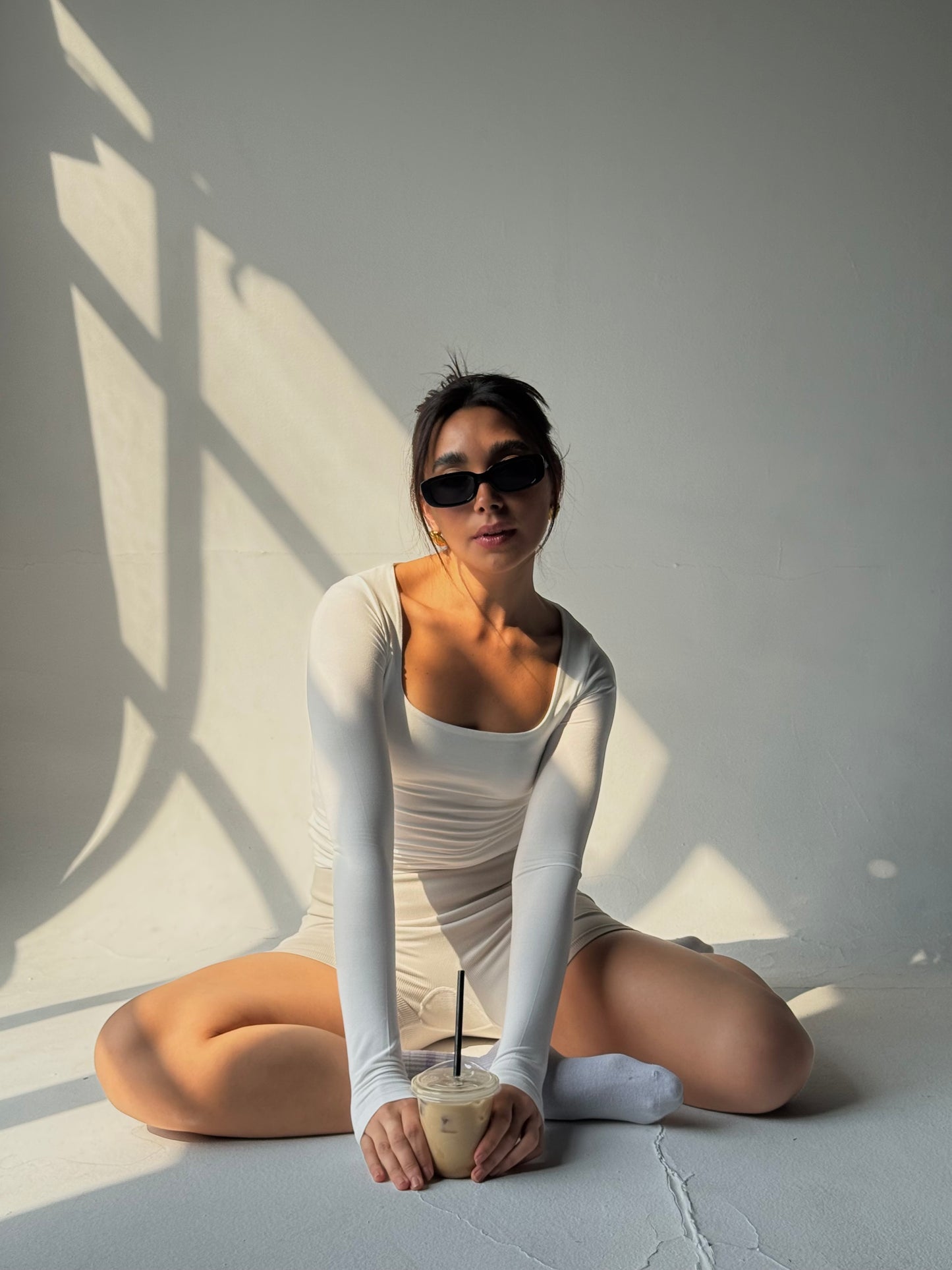 SQUARE NECK TOP IN WHITE