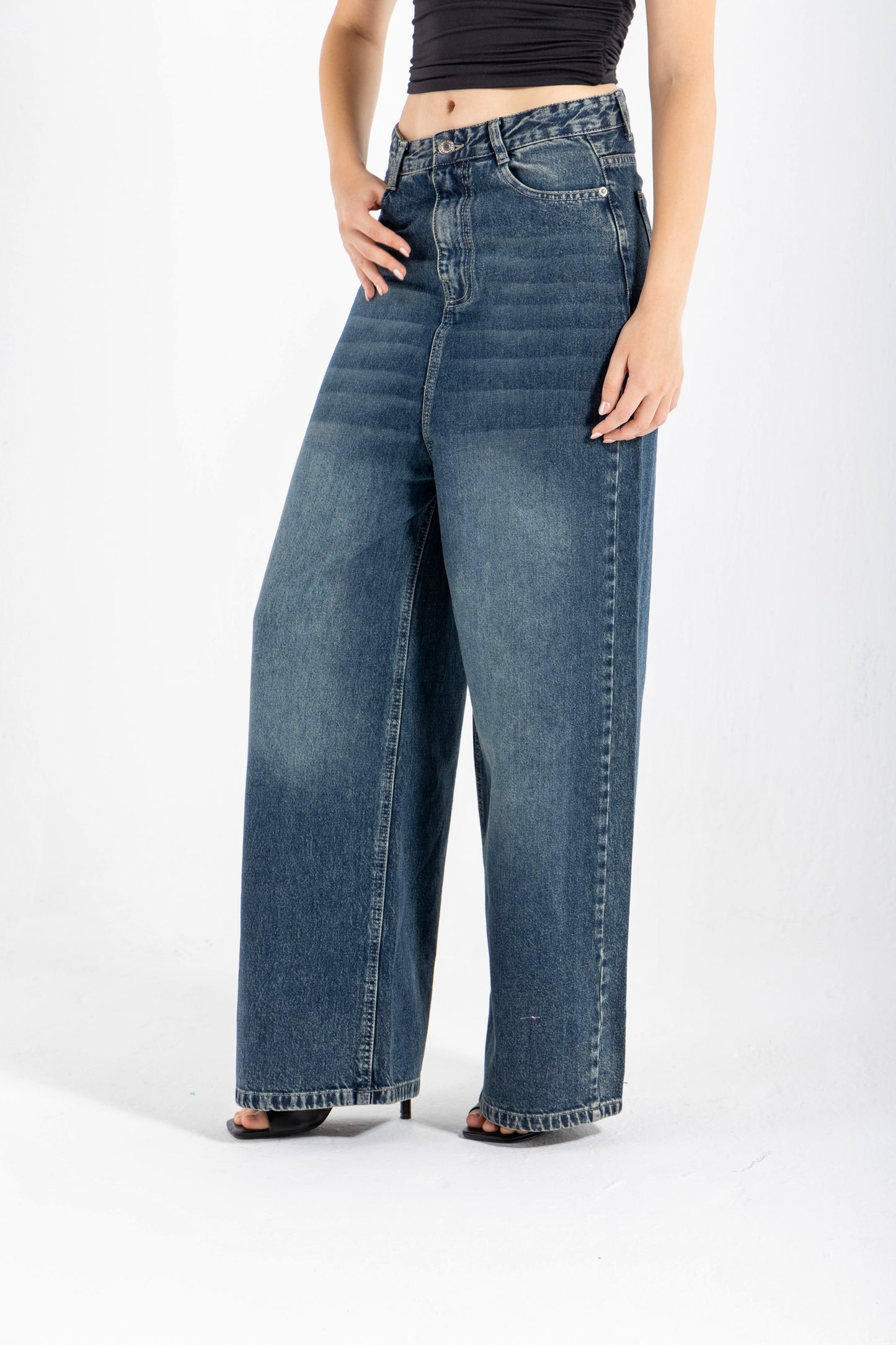 Long & Loose Dark Wash Denim