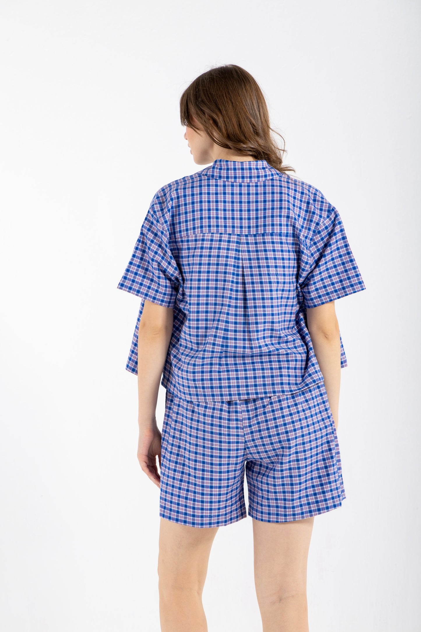 CHECKERED SHORTS IN BLUE