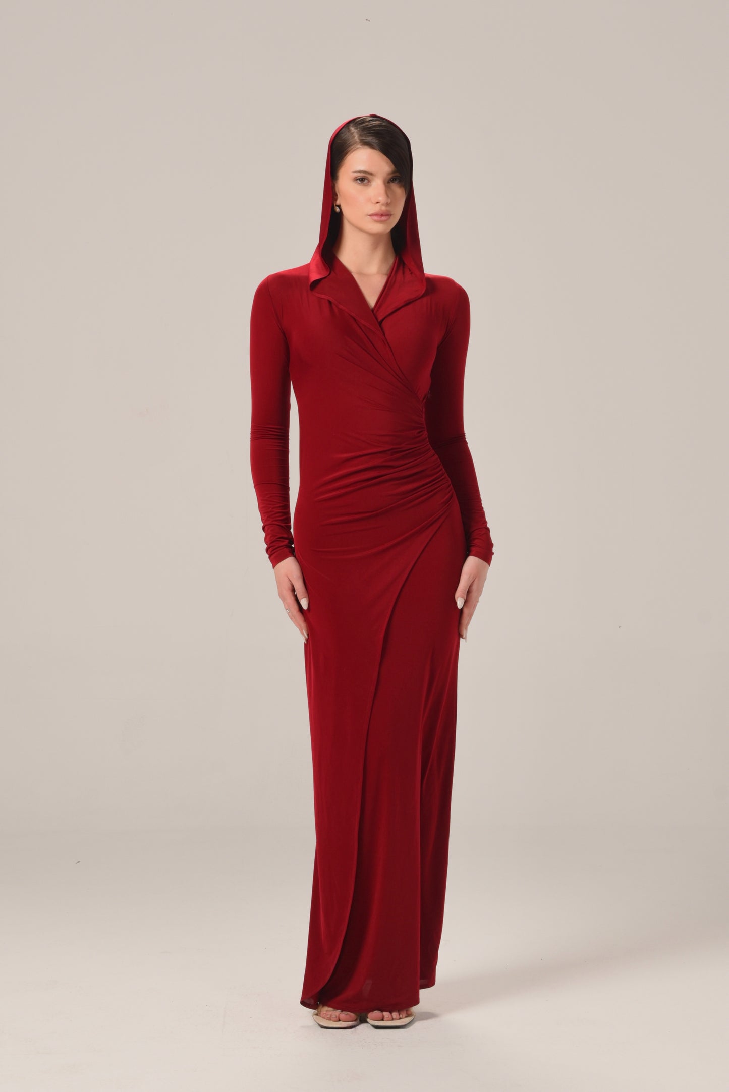 The MAYA Dress in Ruby Red