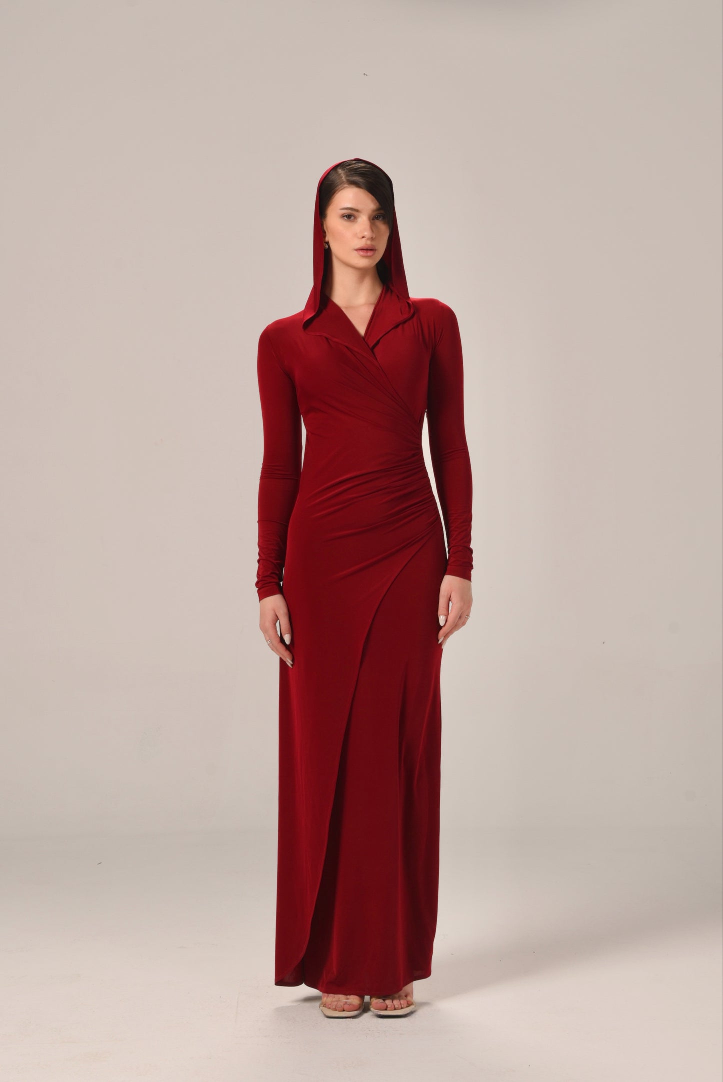 The MAYA Dress in Ruby Red
