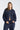 FEHE CONCEPT SIGNATURE DOUBLE ZIP-UP JACKET IN NAVY BLUE
