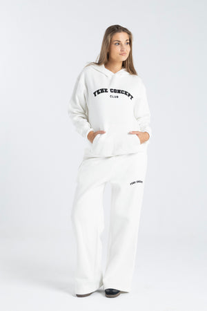 FEHE CONCEPT CLUB OVER SIZED HOODIE IN WHITE